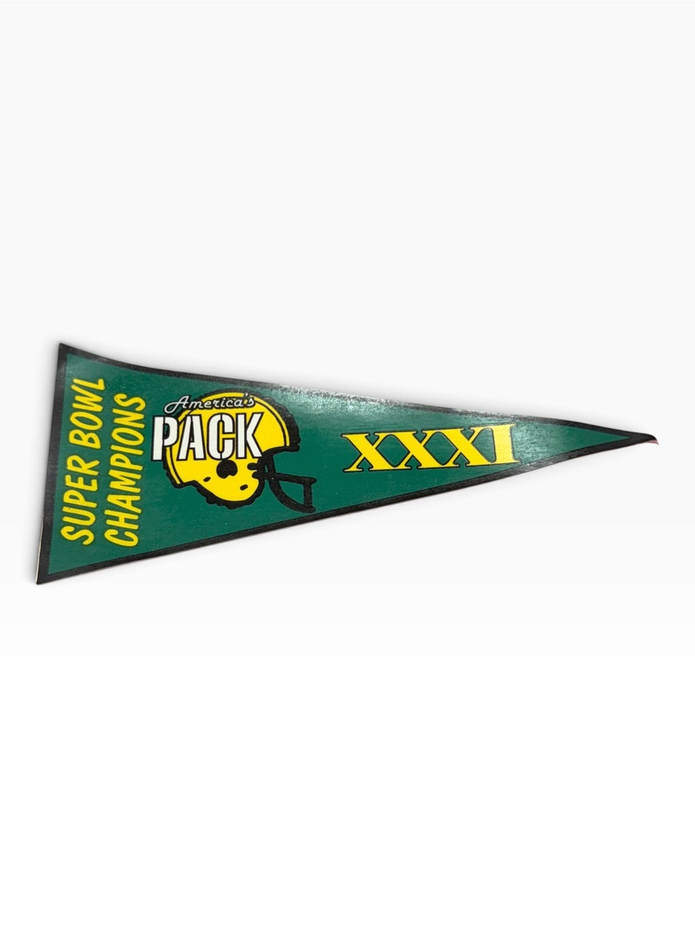 Vintage Green Bay Packers Super Bowl XXXI (31) 1997 Champions Pennant Sticker #1